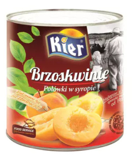 Brzoskwinie połówki 1500g w syropie puszka 2650g Kier