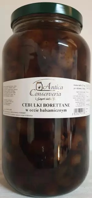 Cebulki Borettane 1,9kg, w occie balsamicznym 3,1kg Antica