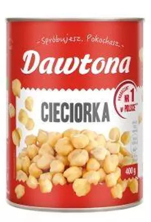 Cieciorka konserwowa 240g puszka 400g Dawtona Cieciorka konserwowa 240g puszka 400g Dawtona