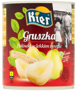 Gruszki Williamsa w syropie 820g Kier