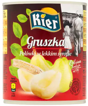 Gruszki Williamsa w syropie 820g Kier Gruszki Williamsa w syropie 820g Kier