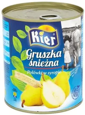 Gruszki śnieżne połówki 460g w syropie 820g Kier