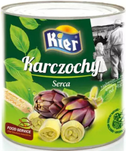 Karczochy serca 30/40, 1,55g w zalewie, 2,5kg Kier