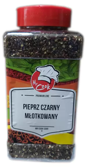 Pieprz czarny młotkowany 550g MrCook Pieprz czarny młotkowany 550g MrCook