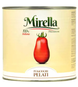 Pomidory Pelati Premium 1650g, 2,55kg Mirella