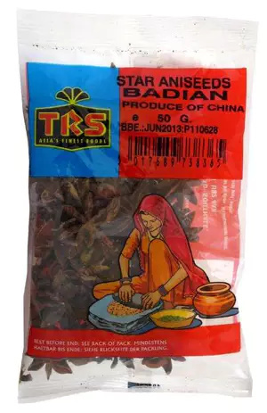 Anyż gwiaździsty (Badian,Star Anise) 50g TRS Anyż gwiaździsty (Badian,Star Anise) 50g TRS