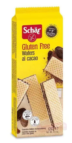 Wafelki kakaowe Wafers al cacao 125g Schar