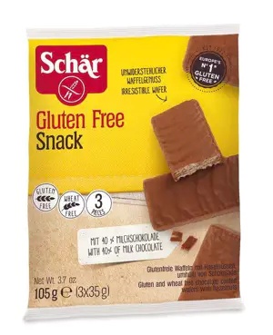 Wafle czekoladzie Wafer Snack 3x35g, Schar