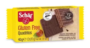 Wafle czekolad.Quadritos 2x20g, 40g/20 Schar