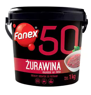Żurawina owoce w żelu 1000g Fanex Żurawina owoce w żelu 1000g Fanex