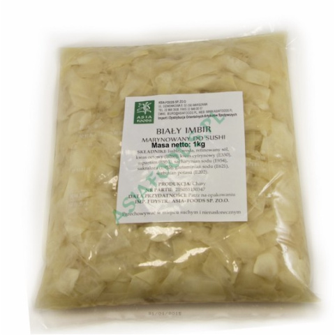 Imbir Marynowany Biały ASF 1 kg
