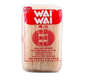 Makaron ryżowy nitki (cienkie) 400g Wai Wai Makaron ryżowy nitki (cienkie) 400g Wai Wai