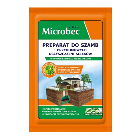 BROS Microbec ULTRA 25g zapach eukaliptusa preparat do szamb BROS Microbec ULTRA 25g zapach eukaliptusa preparat do szamb