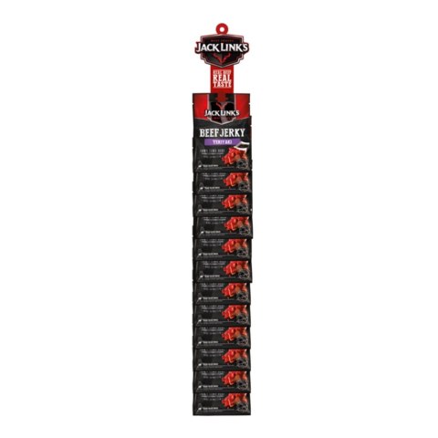 Beef Jerky: Wołowina w kawałkach: suszona i wędzona. Teriyaki 25 g (Krawat sprzedażowy)