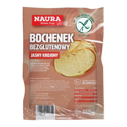 Bochenek bezglutenowy jasny krojony 350 g Bochenek bezglutenowy jasny krojony 350 g