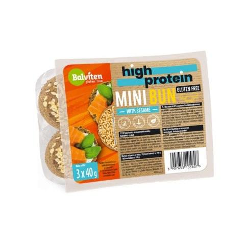 Bułeczki proteinowe z sezamem bezglutenowe 120 g Bułeczki proteinowe z sezamem bezglutenowe 120 g