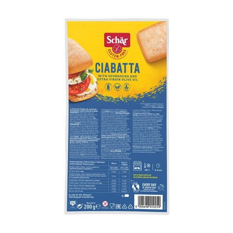 Bułki Ciabatta bezglutenowe 200 g Bułki Ciabatta bezglutenowe 200 g