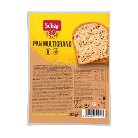 Chleb wieloziarnisty Pan Multigrano bezglutenowy 250 g Chleb wieloziarnisty Pan Multigrano bezglutenowy 250 g