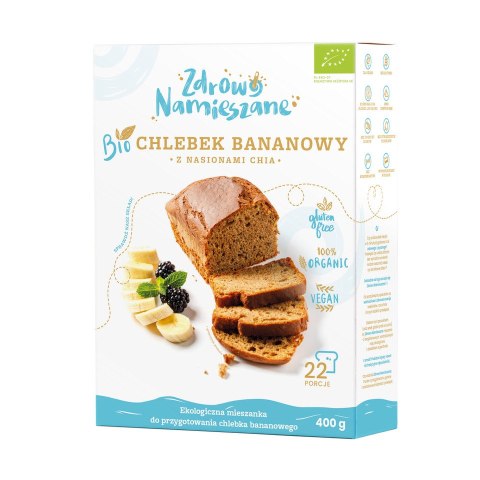 Chlebek bananowy z nasionami Chia BIO 22 porcje 400 g Chlebek bananowy z nasionami Chia BIO 22 porcje 400 g