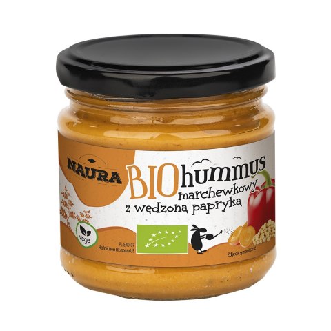 Hummus marchewkowy z wędzoną papryką BIO 190 g Hummus marchewkowy z wędzoną papryką BIO 190 g