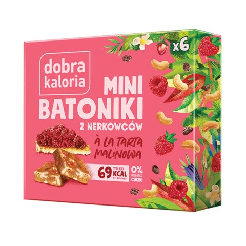 Mini batoniki z nerkowców a'la tarta malinowa 102 g Mini batoniki z nerkowców a'la tarta malinowa 102 g