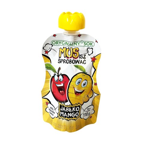 Mus 100% jabłko-mango 110 ml Mus 100% jabłko-mango 110 ml
