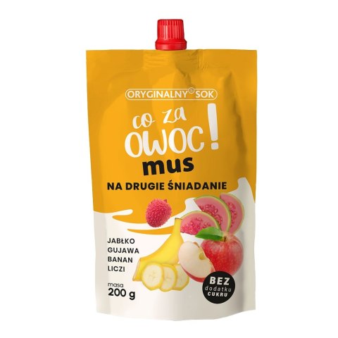 Mus: jabłko, gujawa i banan bez dodatku cukru 200 g Mus: jabłko, gujawa i banan bez dodatku cukru 200 g