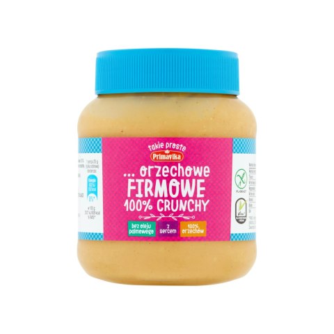 Pasta orzechowa firmowa 100 % Crunchy bezglutenowa 350 g