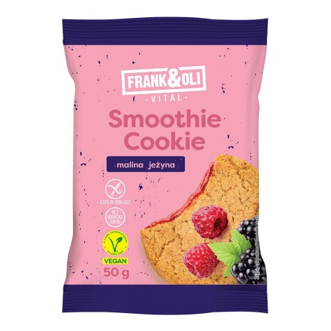 Smoothie Cookie - Ciastko owsiane z nadzieniem z malin i jeżyn 50 g Smoothie Cookie - Ciastko owsiane z nadzieniem z malin i jeżyn 50 g