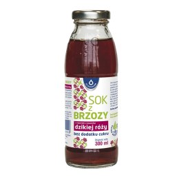 Sok z brzozy z naparem z dzikiej róży bez dodatku cukru 300 ml