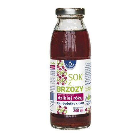 Sok z brzozy z naparem z dzikiej róży bez dodatku cukru 300 ml
