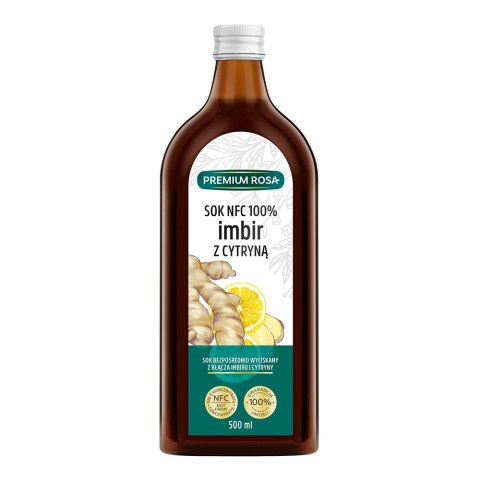 Sok z kłącza imbiru i cytryny 500 ml Sok z kłącza imbiru i cytryny 500 ml
