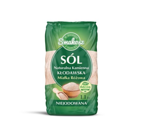 Sól naturalna Kłodawska miałka różowa niejodowana 1,1 kg Sól naturalna Kłodawska miałka różowa niejodowana 1,1 kg