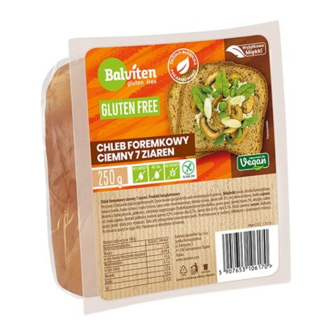 Chleb ciemny 7 ziaren bezglutenowy 250 g Chleb ciemny 7 ziaren bezglutenowy 250 g