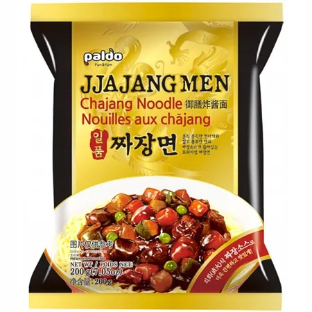 Makaron z sosem z czarnej fasoli Jjang Men PALDO 200g Makaron z sosem z czarnej fasoli Jjang Men PALDO 200g