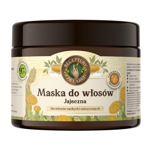 Naturalna maska do włosów jajeczna odżywczo - nawilżająca