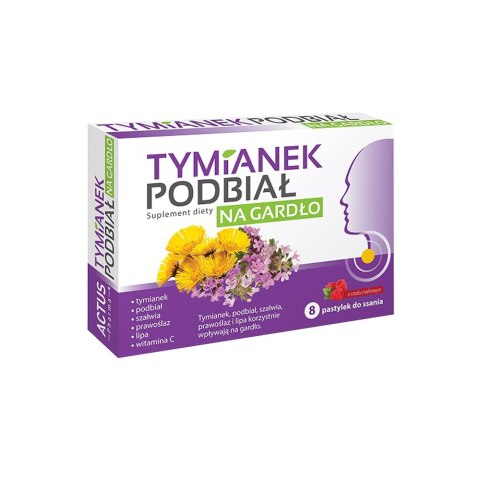 Tymianek i Podbiał na ból gardła 8 pastylek Tymianek i Podbiał na ból gardła 8 pastylek