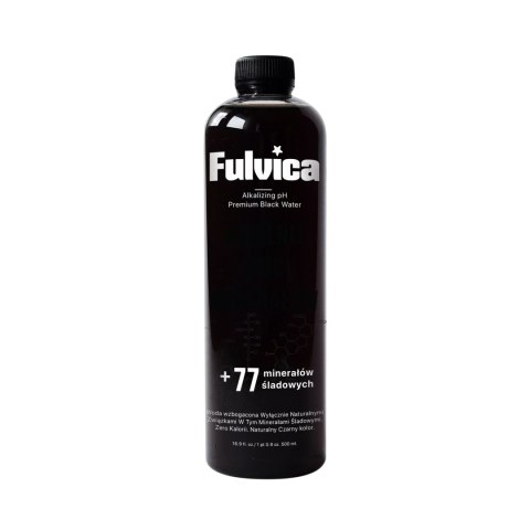 Woda o czarnym kolorze wzbogacona naturalnymi związkami 500ml