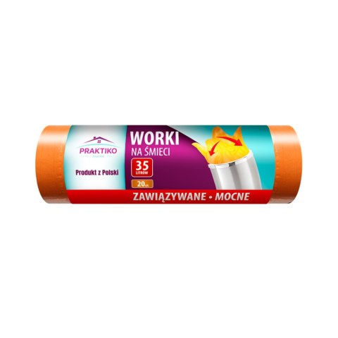 Worki na śmieci wiązane 35 L 20 szt.