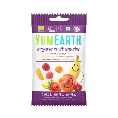 Żelki Fruit Snacks bez żelatyny BIO 50 g Żelki Fruit Snacks bez żelatyny BIO 50 g