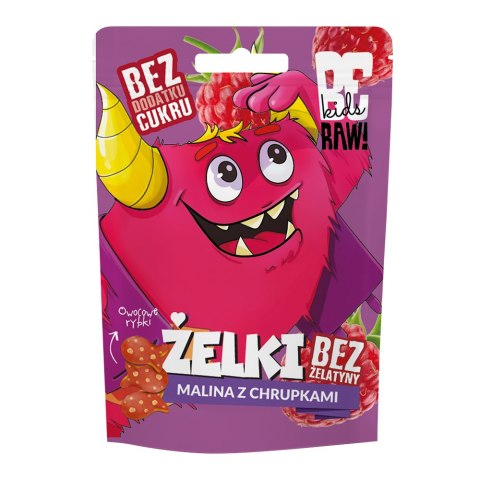 Żelki bez dodatku cukru Malina z chrupkami 35 g Żelki bez dodatku cukru Malina z chrupkami 35 g