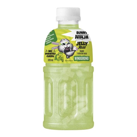 BUNNY NINJA JELLY JELLY Napój z sokiem z winogron NFC oraz galaretką kokosową 320 ml