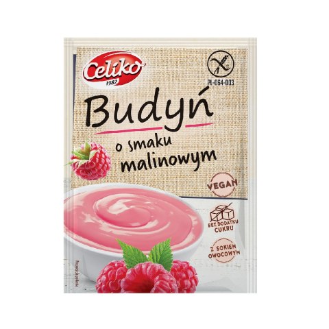 LUZ: Budyń o smaku malinowym bezglutenowy bez dodatku cukru 40 g