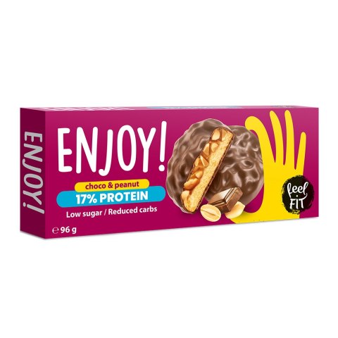 Feel FIT Enjoy! Ciastka proteinowe kakao orzech 96g