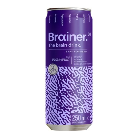 Napój Brain Drink Jagoda / Mango suplement diety puszka 250 ml