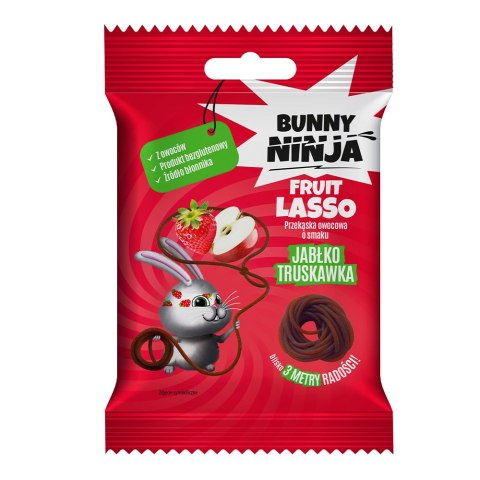 LUZ: Przekąska owocowa FRUIT LASSO w kształcie sznurków o smaku jabłko-truskawka 20 g