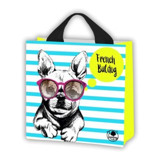 Torba PP wielokrotnego użytku FRANCUSKI BULDOG 26x26x12