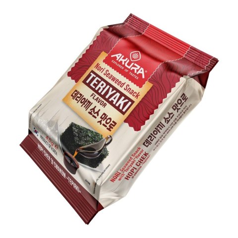 AKURA Przekąska nori o smaku teriyaki 4,5 g