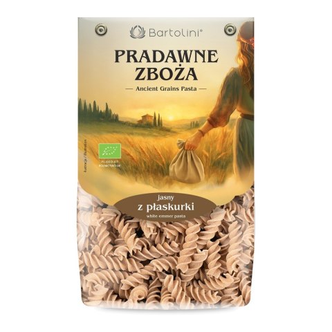 Bartolini Pradawne Zboża makaron z płaskurki jasny BIO - świderek 250g