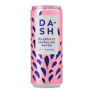 DASH WATER Woda gazowana o smaku maliny, bez dodatku cukru 330ml